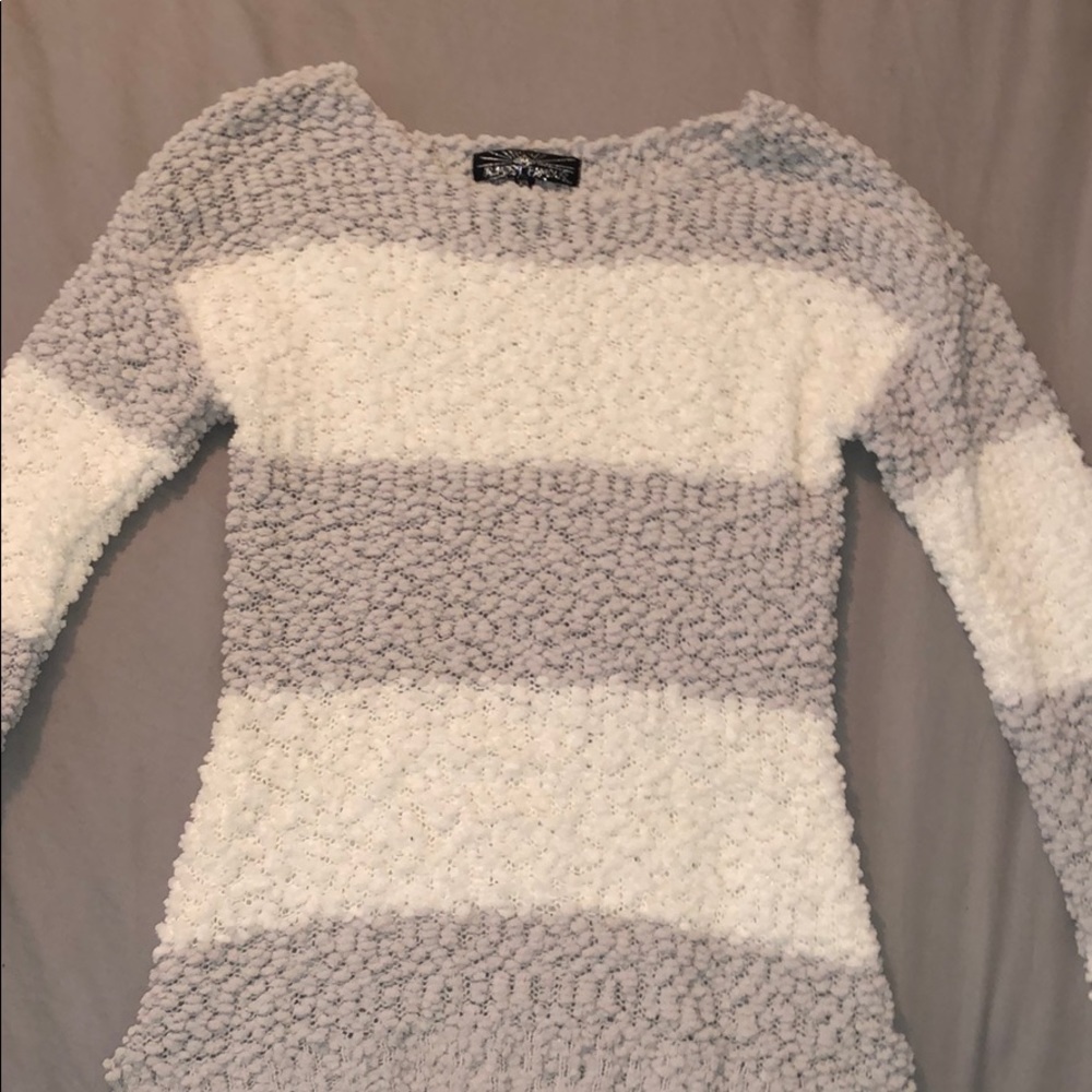 almost famous fuzzy sweater